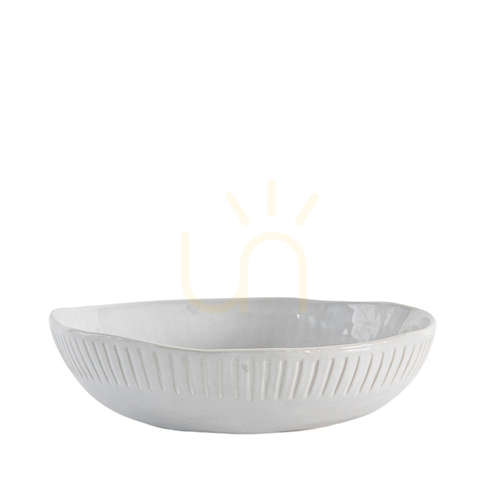 Kontrola Sada 4 bílých porcelánových misek na těstoviny Gallery Direct Organic 22 × 5,5 cm