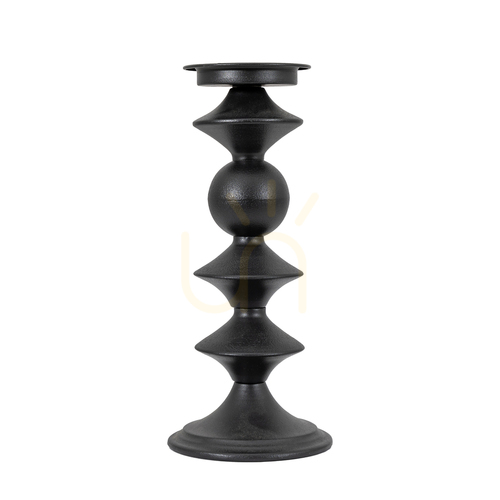 Kontrola Svícen Gallery Direct Sutton černý kovový velký 33,5 cm