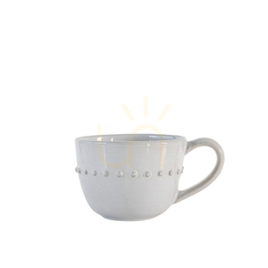 Sada 4 porcelánových hrnků Gallery Direct bílá s korálkovým dekorem 145x110x80 mm 0 Sada 4 porcelánových hrnků Gallery Direct bílá s korálkovým dekorem 145x110x80 mm small 0
