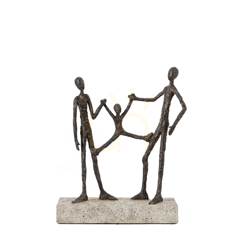 Kontrola Socha rodiny Gallery Direct z polyresinu černá/šedá 30 cm 5059413869853