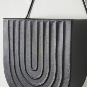 Nástěnné kovové květináče Gallery Direct Lexy sada 2 ks černé 40 cm small 2