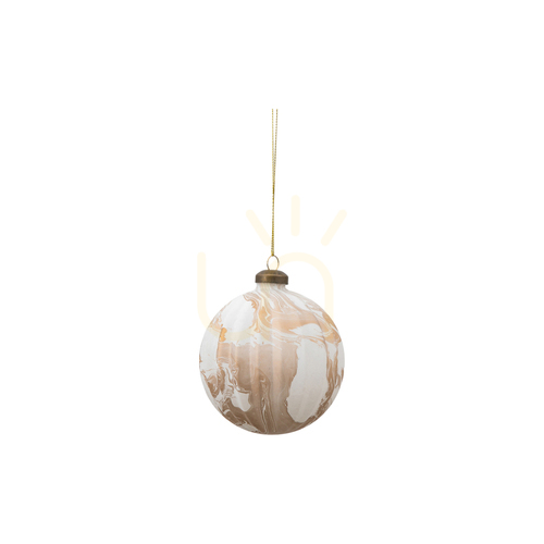 Kontrola Vánoční baňka Gallery Direct Tula mramorovaná bronzová, sada 3 ks, 10 cm