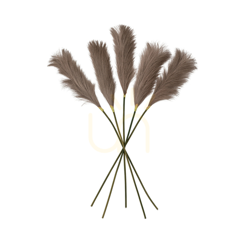 Kontrola Dekorační umělý stonek Gallery Direct Goma Soft Feather hnědý 72 cm 5 ks