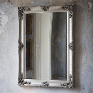 Obdélníkové barokní zrcadlo Gallery Direct Abbey Silver 109,5 x 79 cm small 1