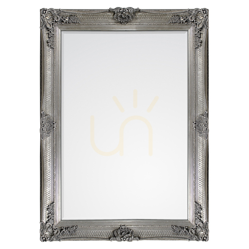 Kontrola Obdélníkové barokní zrcadlo Gallery Direct Abbey Silver 109,5 x 79 cm