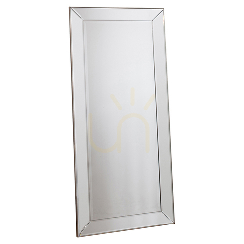 Kontrola Zrcadlo Gallery Direct Baskin 60 × 135 cm šampaňské se zkoseným rámem