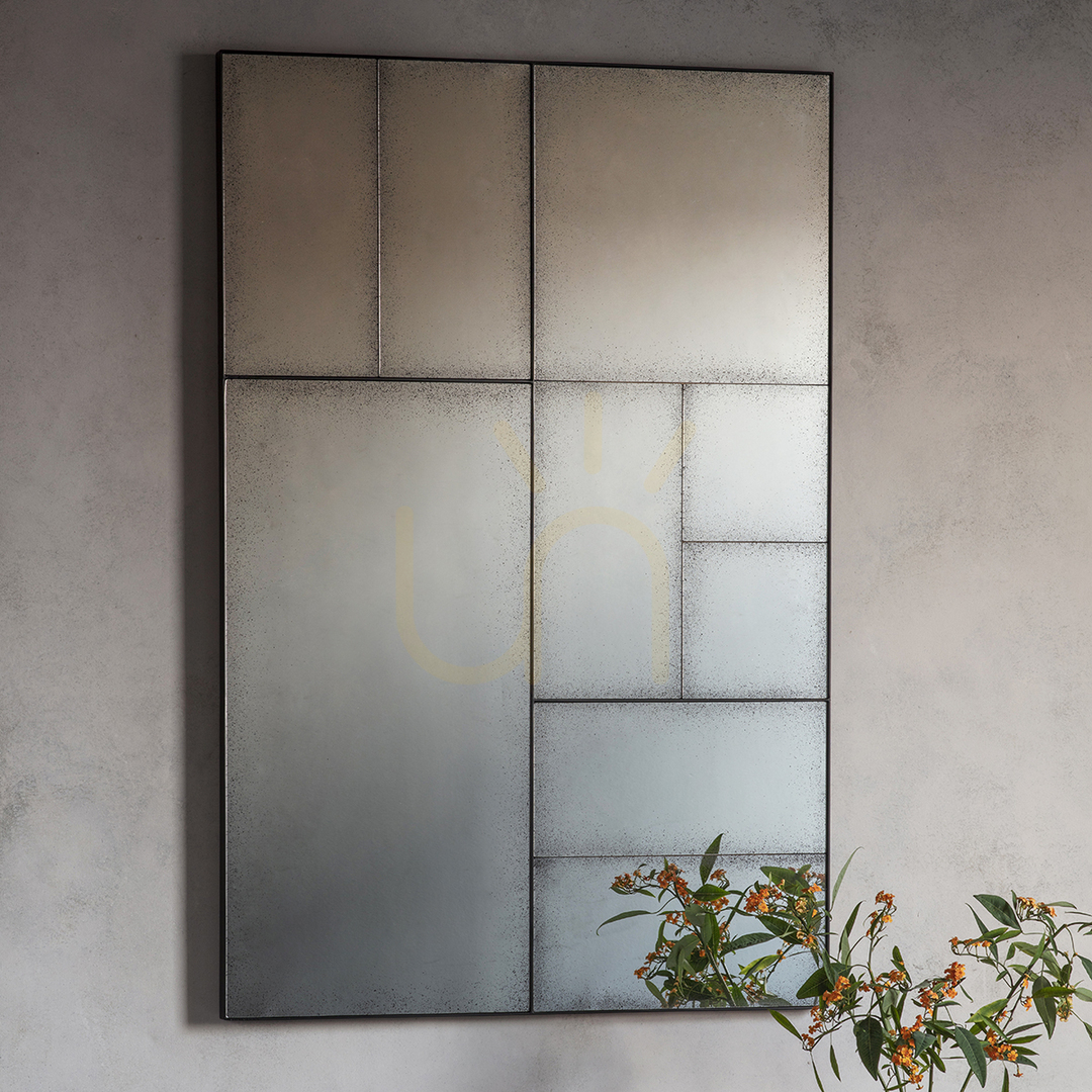 Pohled Zrcadlo Gallery Direct Broadheath 81 x 122 cm černý kovový rám industriální Zrcadlo Gallery Direct Broadheath 81 x 122 cm černý kovový rám industriální