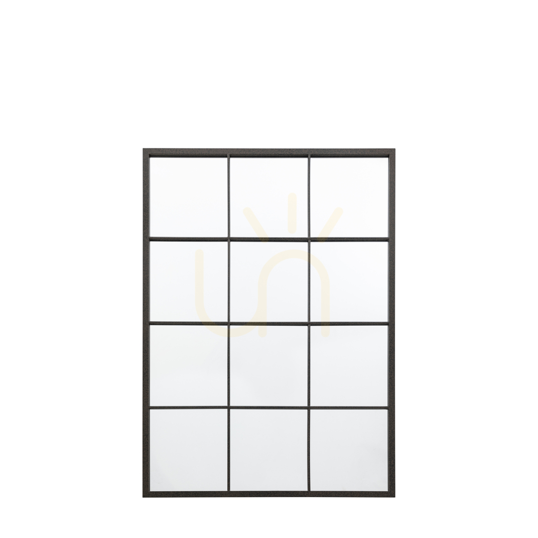 Kontrola Zrcadlo Gallery Direct Chafford černé 110 × 80 cm okenní styl Zrcadlo Gallery Direct Chafford černé 110 × 80 cm okenní styl