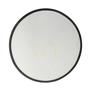 Kulaté nástěnné zrcadlo Gallery Direct Higgins černé Ø 80 cm, fazetované sklo small 0