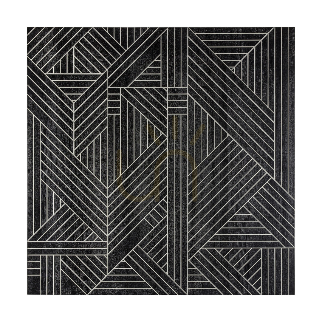 Kontrola Nástěnný obraz Gallery Direct Kakuda černý MDF 100 x 100 cm Nástěnný obraz Gallery Direct Kakuda černý MDF 100 x 100 cm