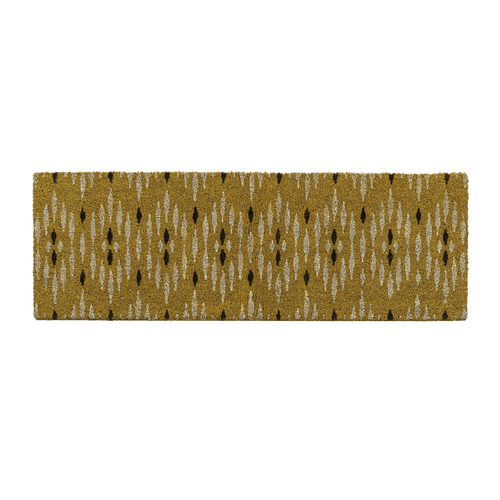 Kontrola Rohožka Gallery Direct Ikat z kokosového vlákna 40 × 120 cm krémová/černá