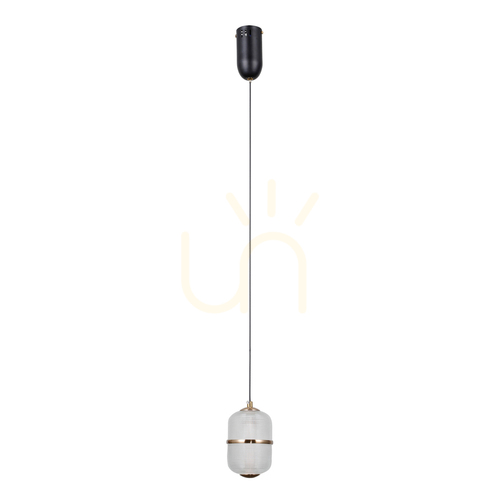 Kontrola Závěsná LED lampa Italux Alani černá 6W 3000K PND-34375-1-BK