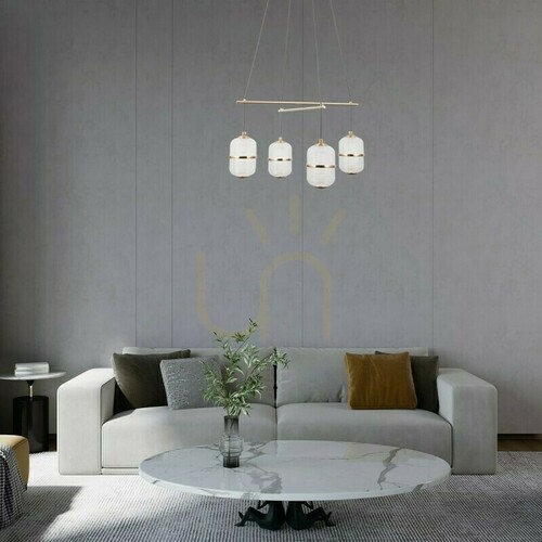 Kontrola Závěsné svítidlo Italux Alani PND-34375-4-HBR zlaté, 4 body LED 24 W 3000 K, 56 cm
