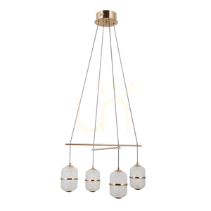 Závěsné svítidlo Italux Alani PND-34375-4-HBR zlaté, 4 body LED 24 W 3000 K, 56 cm small 0