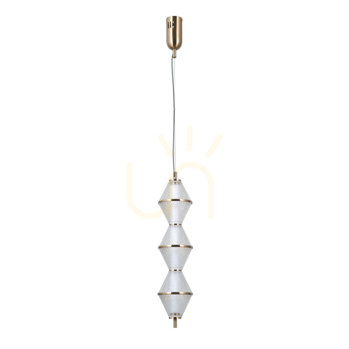 Kontrola Závěsná LED lampa Italux Fuente zlatá 3x LED 3000K PND-34395-3V-HBR