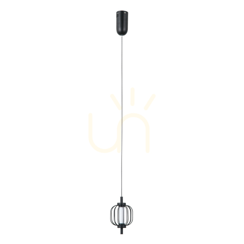 Kontrola Závěsná LED lampa Italux Pedro černá matná 4W 3000K PND-34405-1-BK