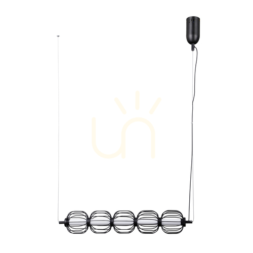Kontrola Závěsné LED svítidlo Italux Pedro 5 černé PND-34405-5-BK