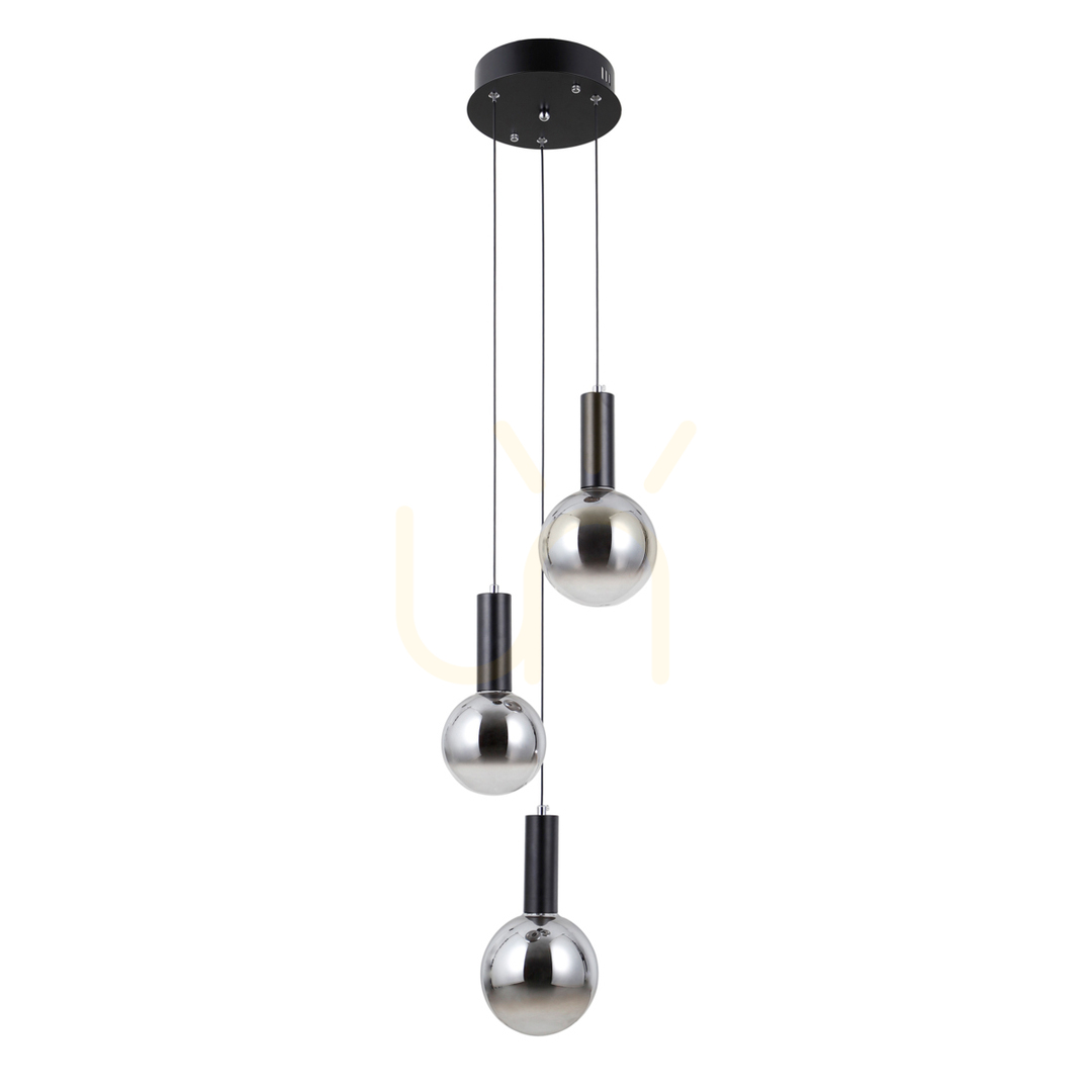 Kontrola Závěsné LED svítidlo Italux Strela 3x15W černé sklo PND-34378-3S-BK Závěsné LED svítidlo Italux Strela 3x15W černé sklo PND-34378-3S-BK