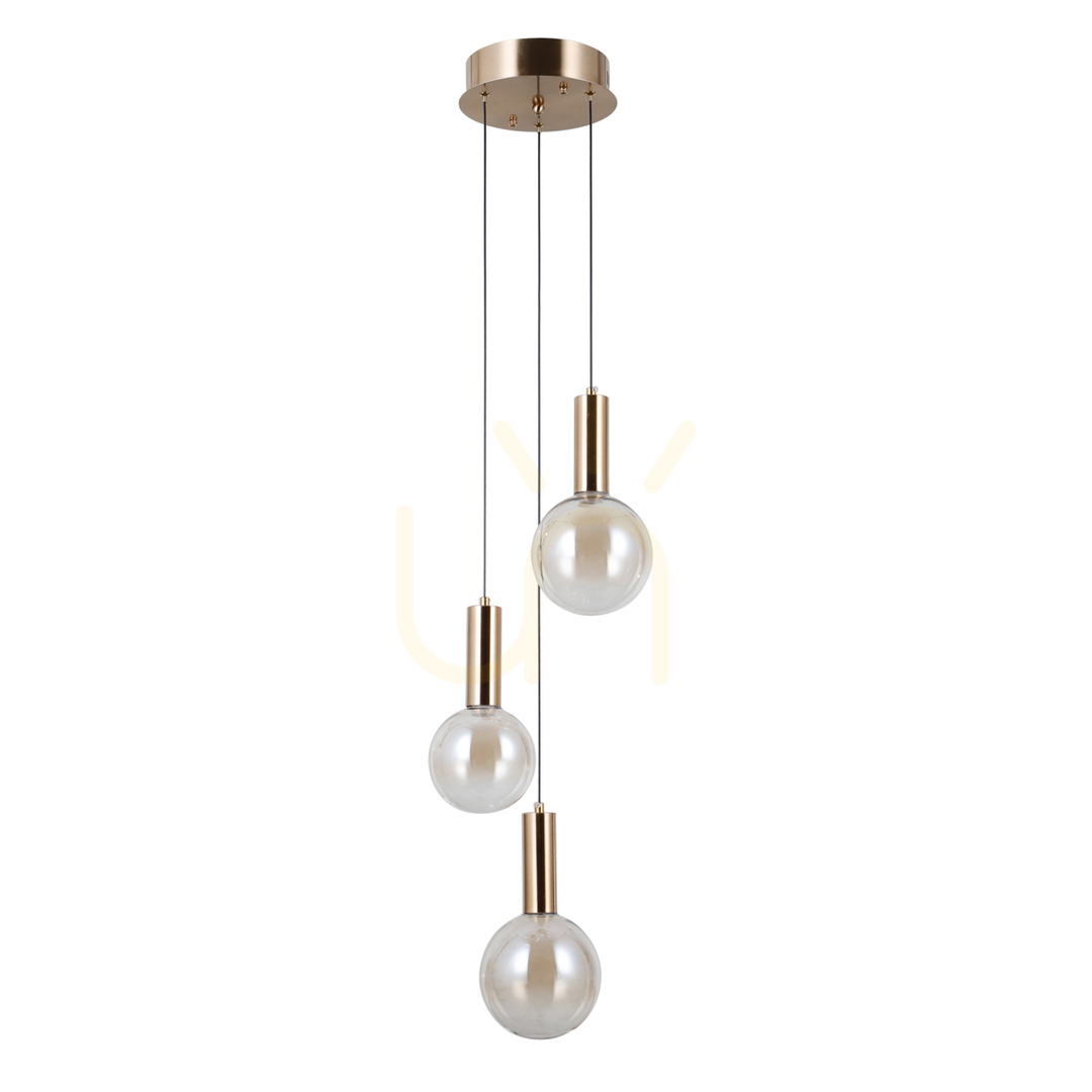 Kontrola Závěsné LED svítidlo Italux Strela 3x15W zlaté jantarové sklo PND-34378-3S-HBR Závěsné LED svítidlo Italux Strela 3x15W zlaté jantarové sklo PND-34378-3S-HBR