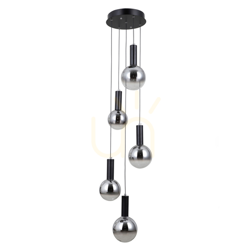 Kontrola Závěsné LED svítidlo Italux Strela černé 5x LED PND-34378-5S-BK