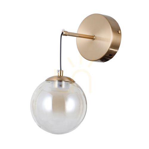 Kontrola Nástěnné LED světlo Italux Velada zlaté jantarové sklo WL-34381-1-HBR