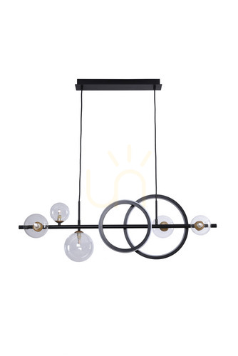 Kontrola Závěsné svítidlo Zuma Line Taremi MD2448-7B-3BGD černo-zlaté LED 100 cm