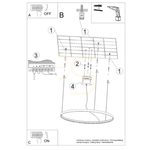 Lustr RIO 55 béžový LED 4000K, Ø 55 cm, 24 W, CRI 98 — THORO small 10