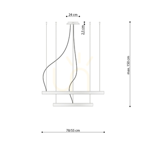 Lustr RIO 2 55/78 béžový LED 3000K small 7