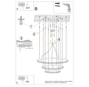 Lustr RIO 3 55/78/110 okrově červený LED 3000K Thoro small 9