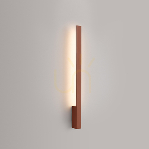LAHTI 70 okrově červená LED nástěnná lampa 3000K small 2