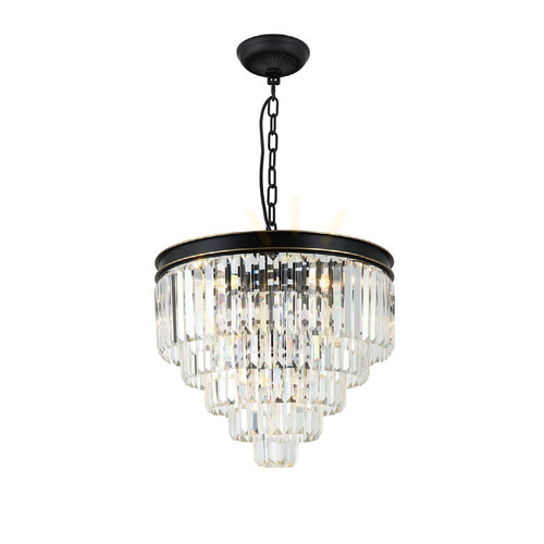 Kontrola Závěsné svítidlo Open Design Highlights Artico černé křišťálové E14 4x8W