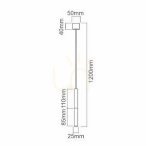 Závěsná lampa Slimi Open Design Highlights černá/měděná G9 IP20 small 3