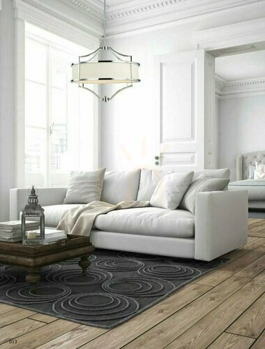 Kontrola Závěsná lampa Stesso Cromo M 4x E27 bílá chrom 550 mm Open Design Highlights