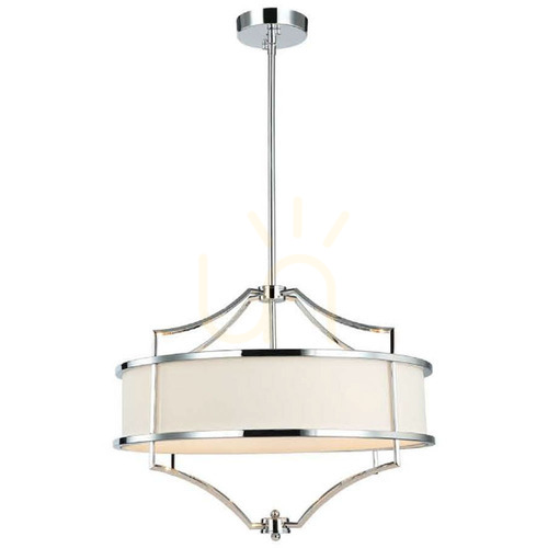 Kontrola Závěsná lampa Stesso Cromo M 4x E27 bílá chrom 550 mm Open Design Highlights
