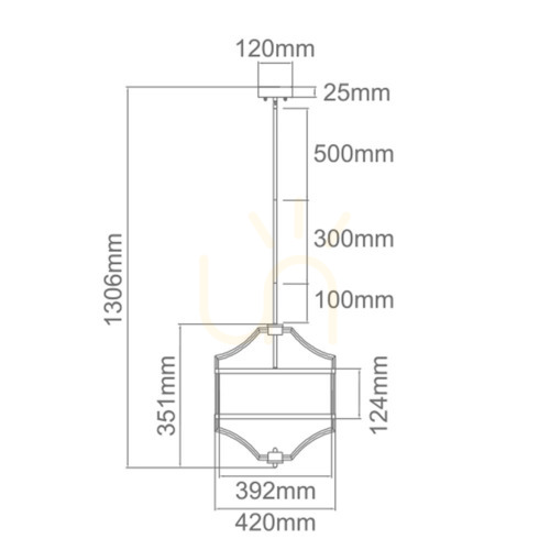 Kontrola Závěsná lampa Stesso bílá krémová saténová zlatá 4xE27 Open Design Highlights