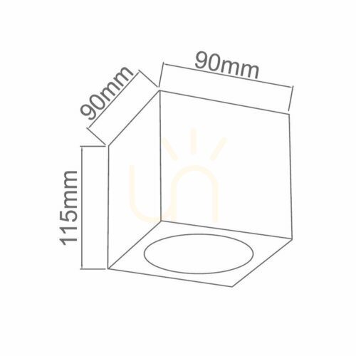 Kontrola Stropní svítidlo Open Design Highlights Cubo černý chrom GU10 1x8W