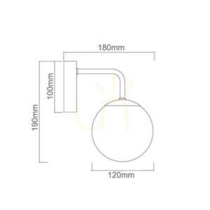 Nástěnné svítidlo Bao Open Design Highlights bílý lesk chrom IP44 G9 9W small 2