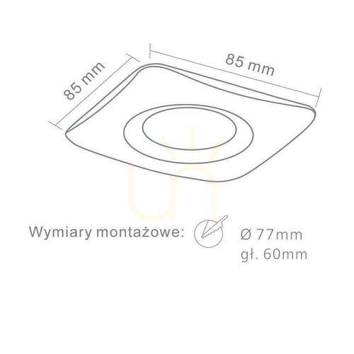 Kontrola Zapuštěné svítidlo Bello Open Design Highlights chrom GU10 IP20 85 mm