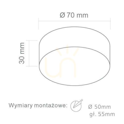 Kontrola Zapuštěné LED svítidlo Bola Open Design Highlights 5W 3000K matná bílá IP20 70 mm