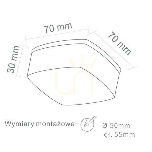 Kontrola Zapuštěné svítidlo Caps Open Design Highlights LED 5W 3000K bílé matné IP20