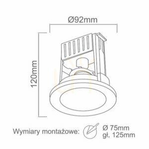 Zapuštěné svítidlo Scudo Open Design Highlights chrom GU10 8W IP20 92 mm small 1