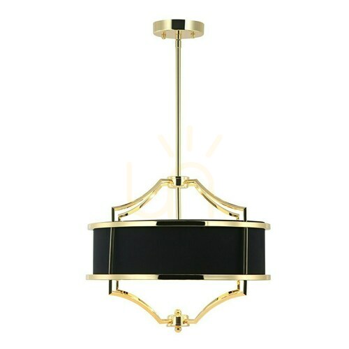 Kontrola Závěsné svítidlo Stesso Black Gold 4xE27 Open Design Highlights