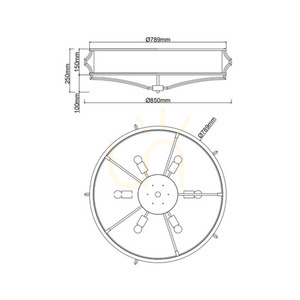 Plafond Stesso Open Design Highlights bílý chrom 6xE27 789 mm small 6