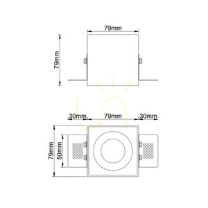 Zapuštěné svítidlo Sotto Nero Open Design Highlights černé GU10 8W IP20 small 2