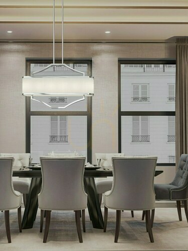 Kontrola Závěsné svítidlo Gerdo Open Design Highlights bílé 6xE14 80 cm šampaňská zlatá