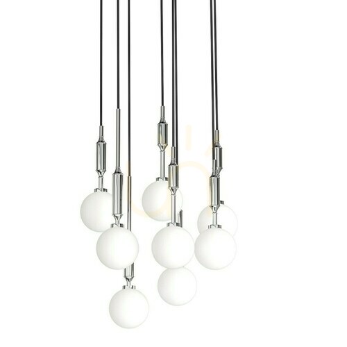 Kontrola Závěsná lampa Ero VIII chrom 8xG9 Open Design Highlights