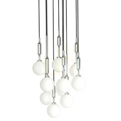 Kontrola Závěsné světlo Open Design Highlights Ero 10x G9 opálově bílá chrom 180 cm