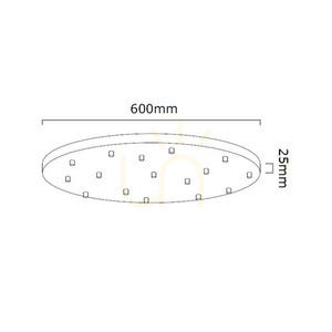 Závěsná lampa Ero XVI Nero 60 Open Design Highlights bílá černá G9 16 světel small 3
