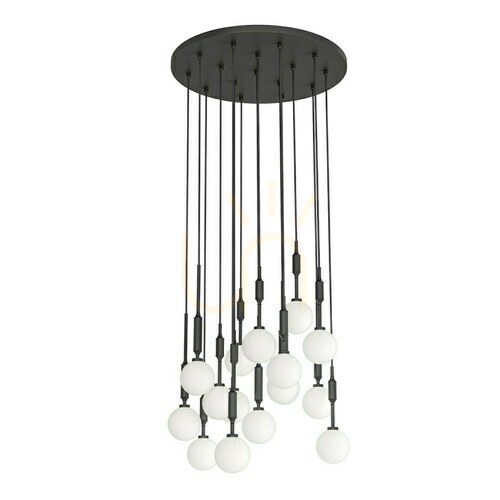 Kontrola Závěsná lampa Ero XVI Nero 60 Open Design Highlights bílá černá G9 16 světel