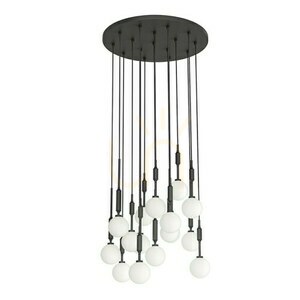 Závěsná lampa Ero XVI Nero 60 Open Design Highlights bílá černá G9 16 světel small 0